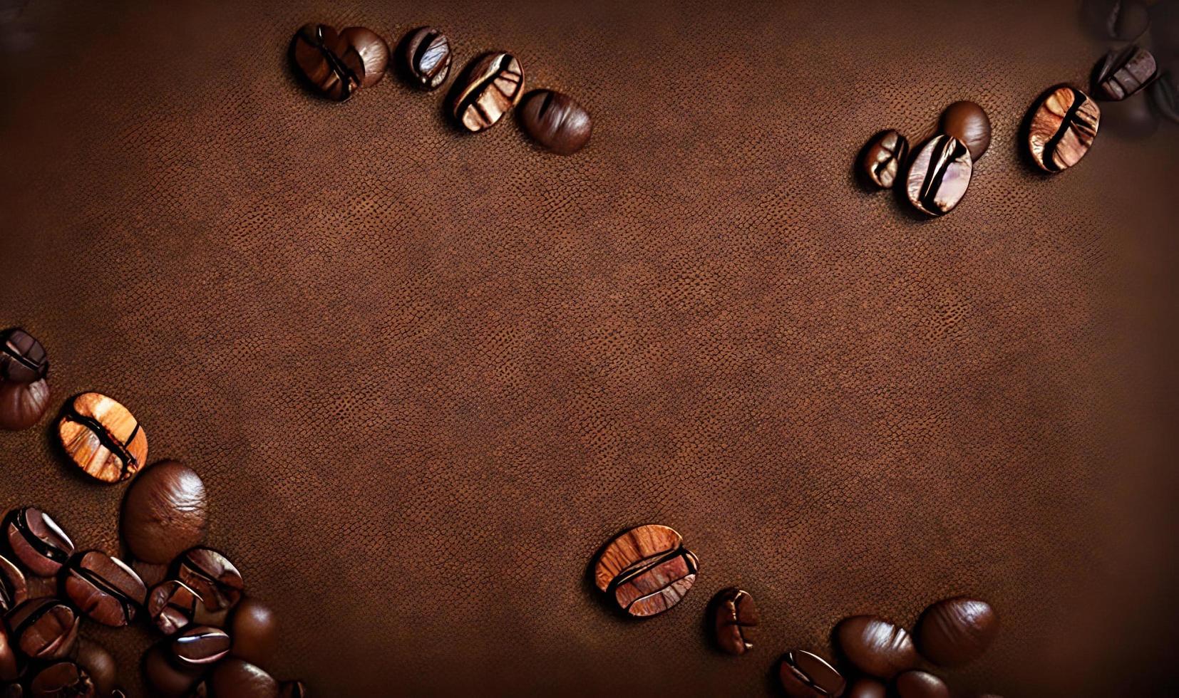 Freshly roasted coffee beans. can be used as background. Coffee composition. photo