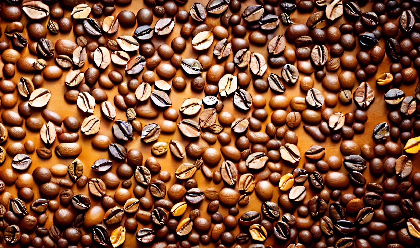 Freshly roasted coffee beans. can be used as background. Coffee composition. photo
