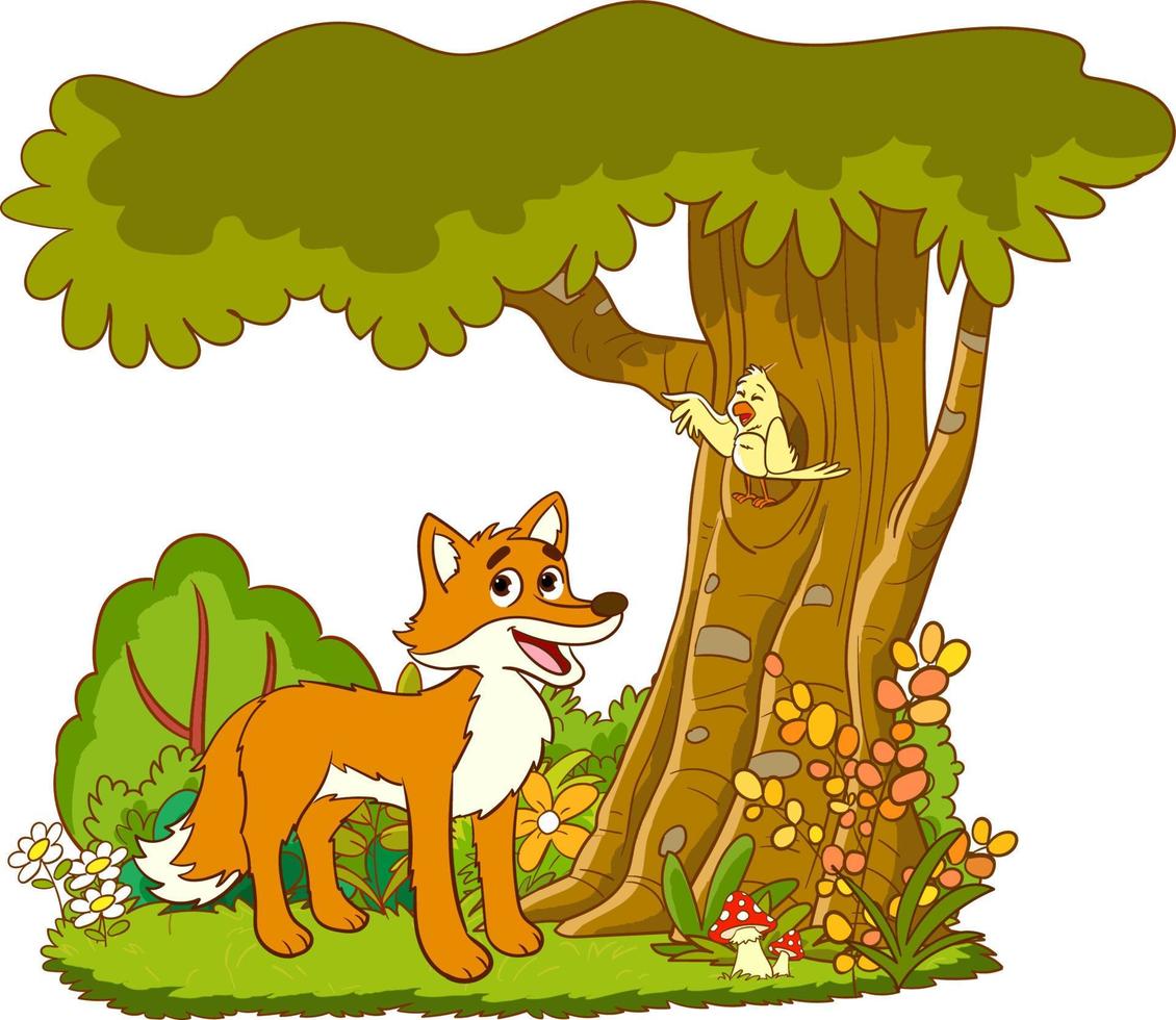 forest animals cartoon vector illustration