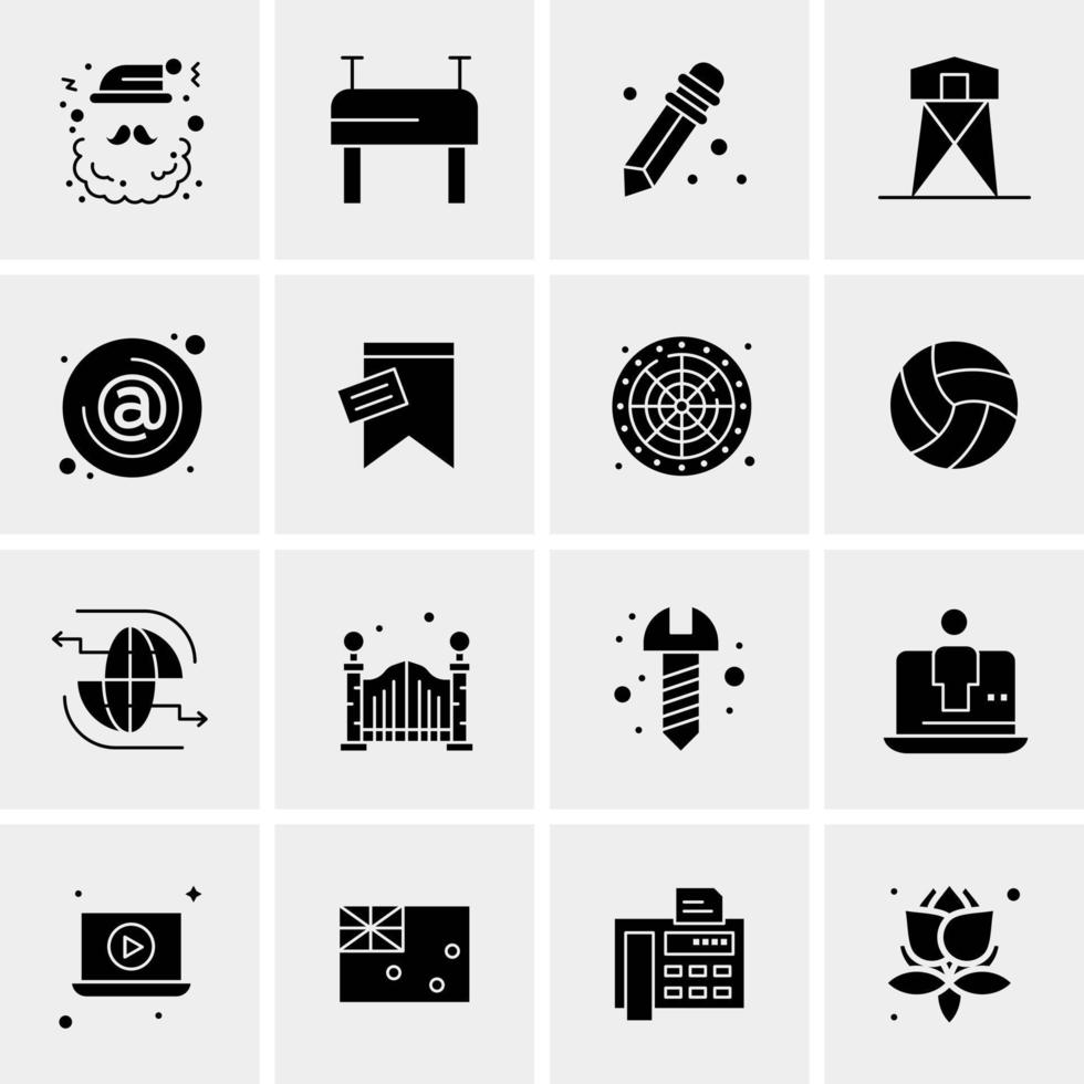 16 Universal Business Icons Vector Creative Icon Illustration to use in web and Mobile Related project