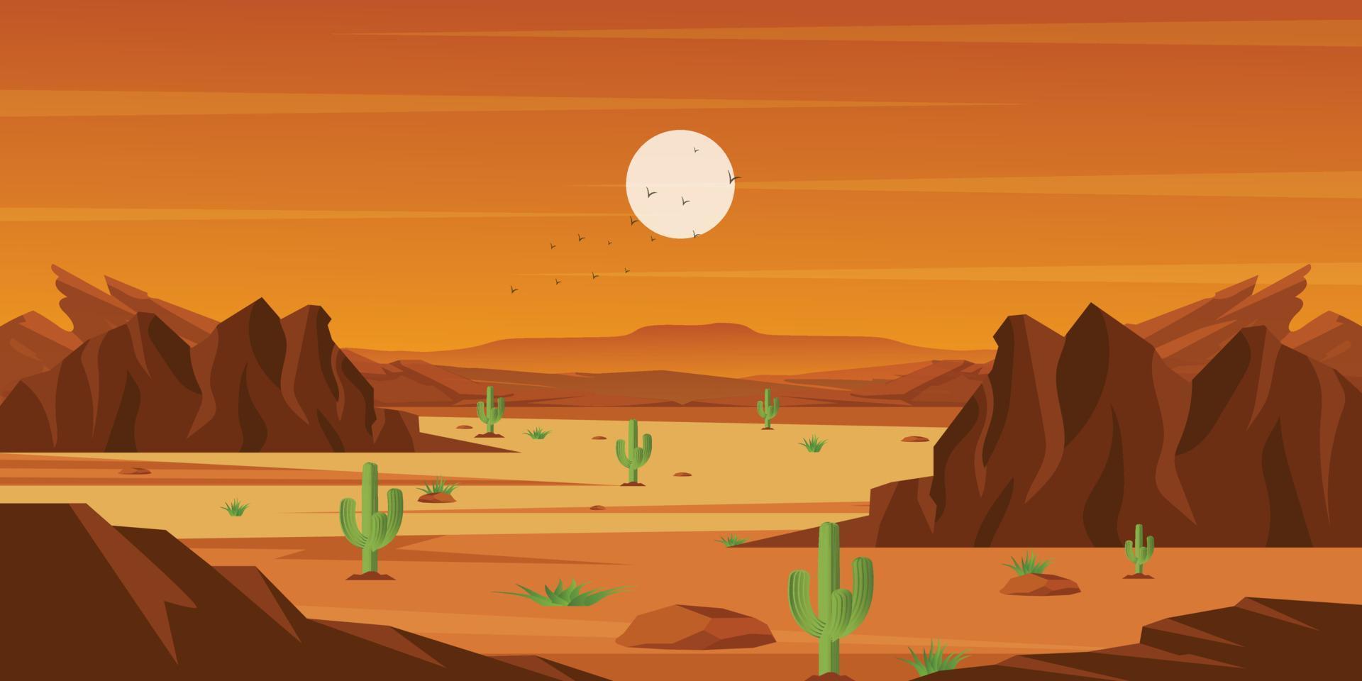 diseño de papel tapiz del desierto premium con vector editable