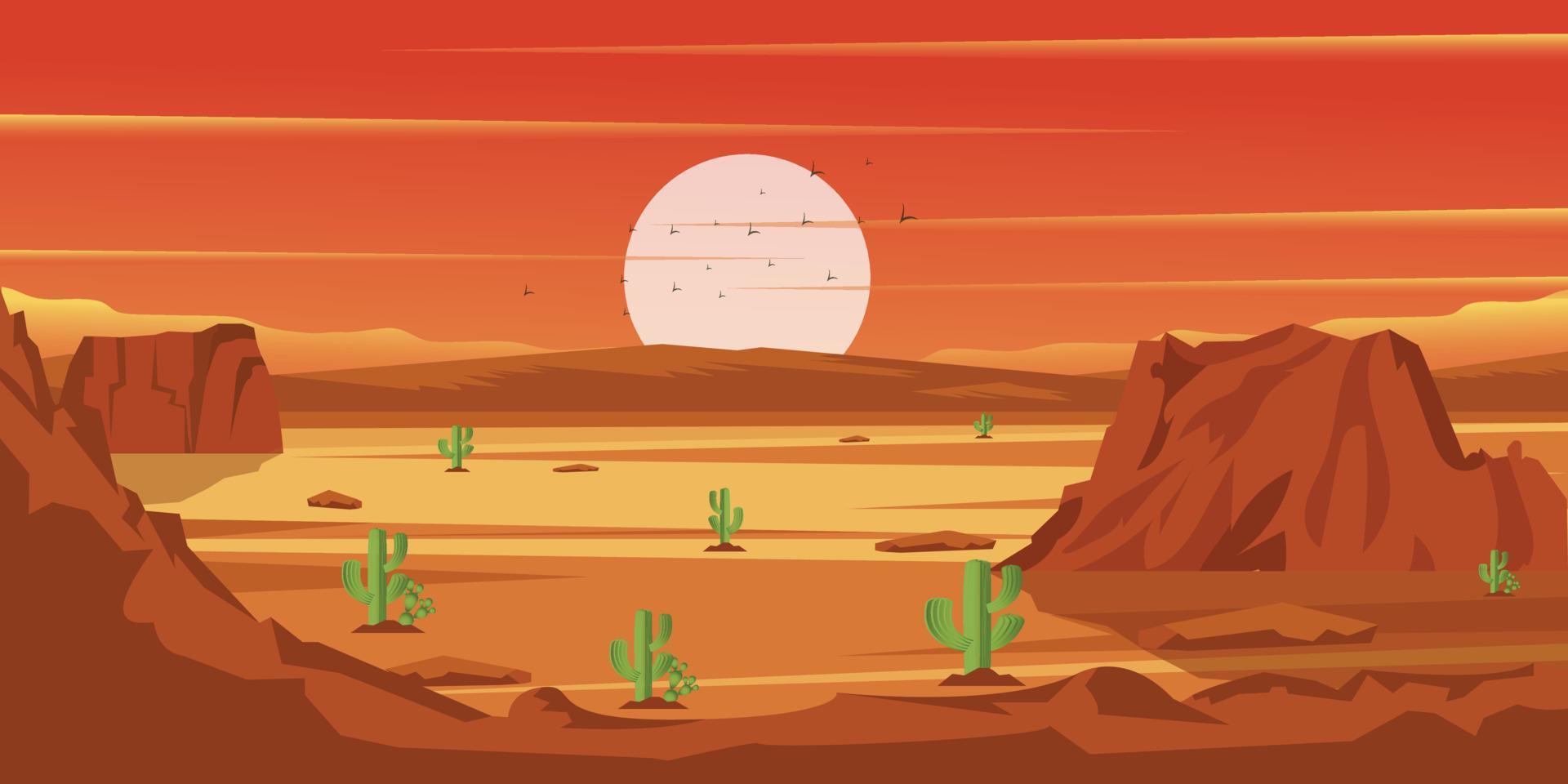 Premium desert wallpaper design with editable vector