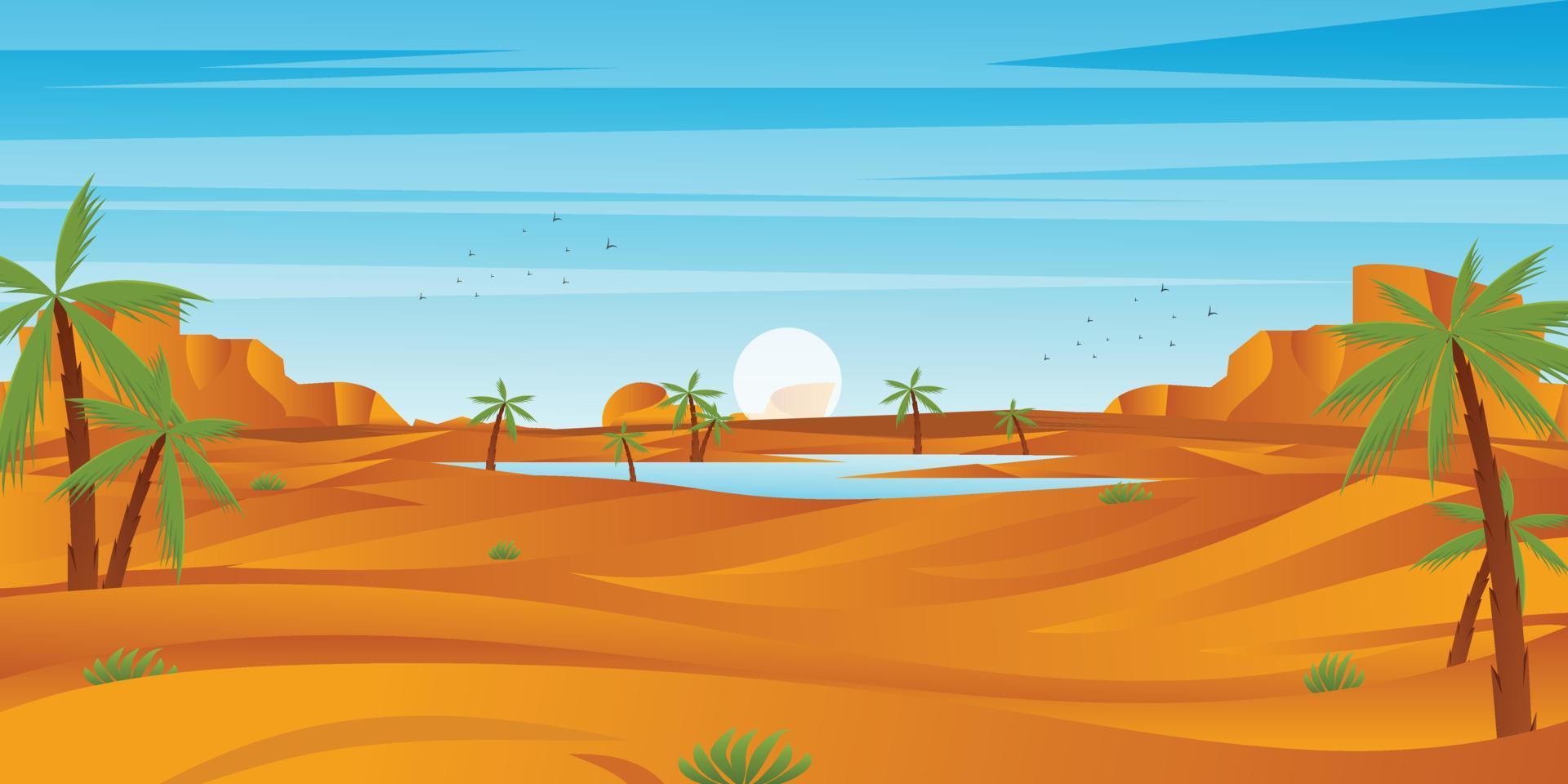 Premium desert wallpaper design with editable vector