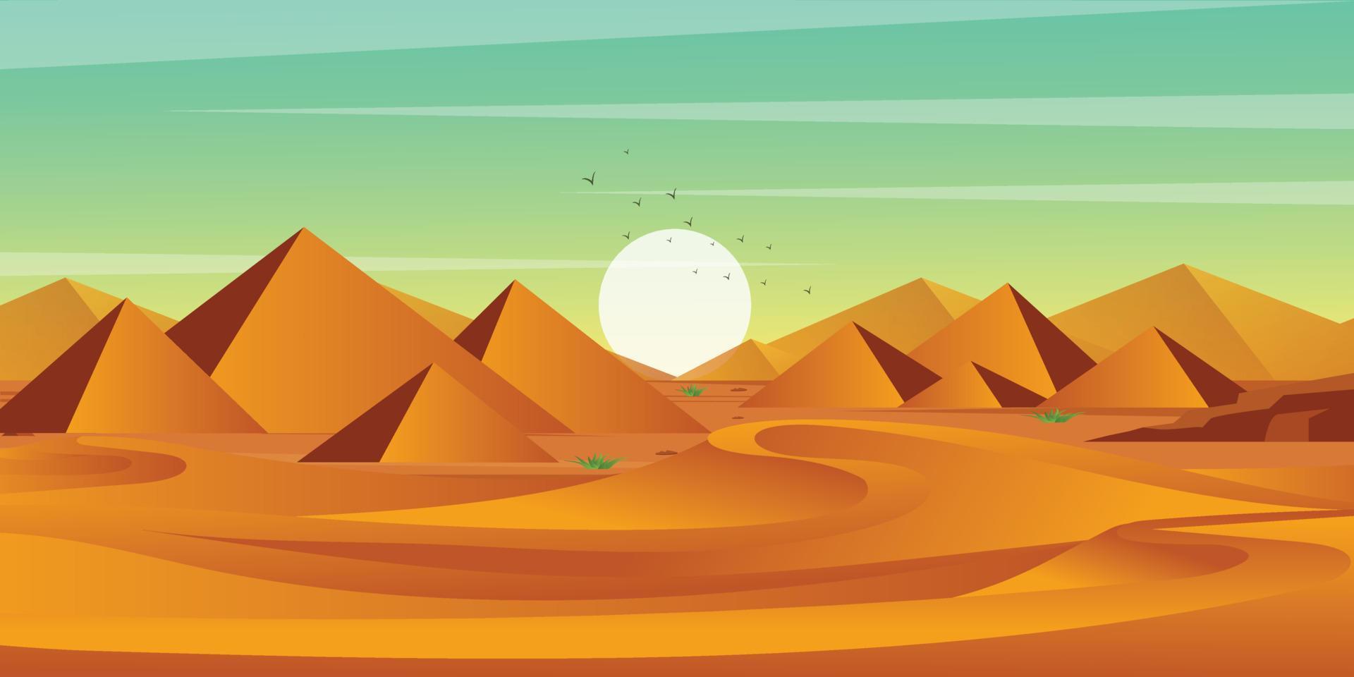 diseño de papel tapiz del desierto premium con vector editable