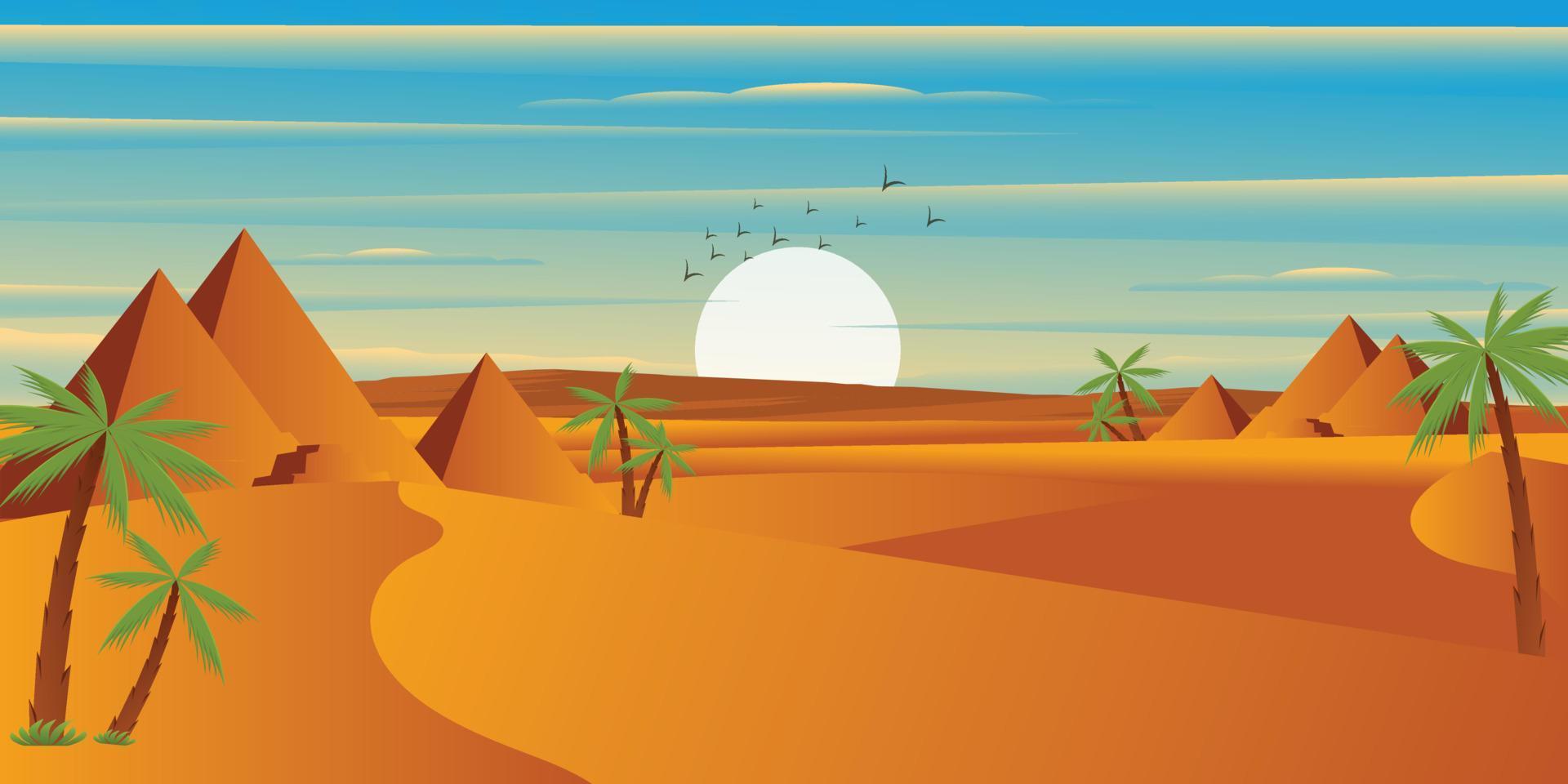 Premium desert wallpaper design with editable vector