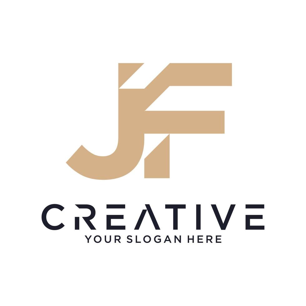 J F letter logo vector design