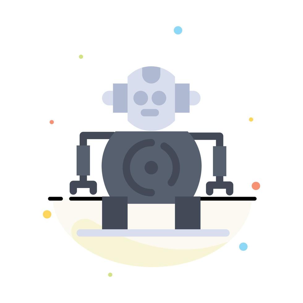 Cnc Robotics Technology Abstract Flat Color Icon Template vector