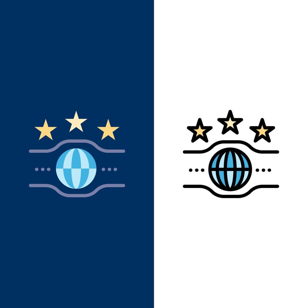 Belt Champion Championship Sport  Icons Flat and Line Filled Icon Set Vector Blue Background