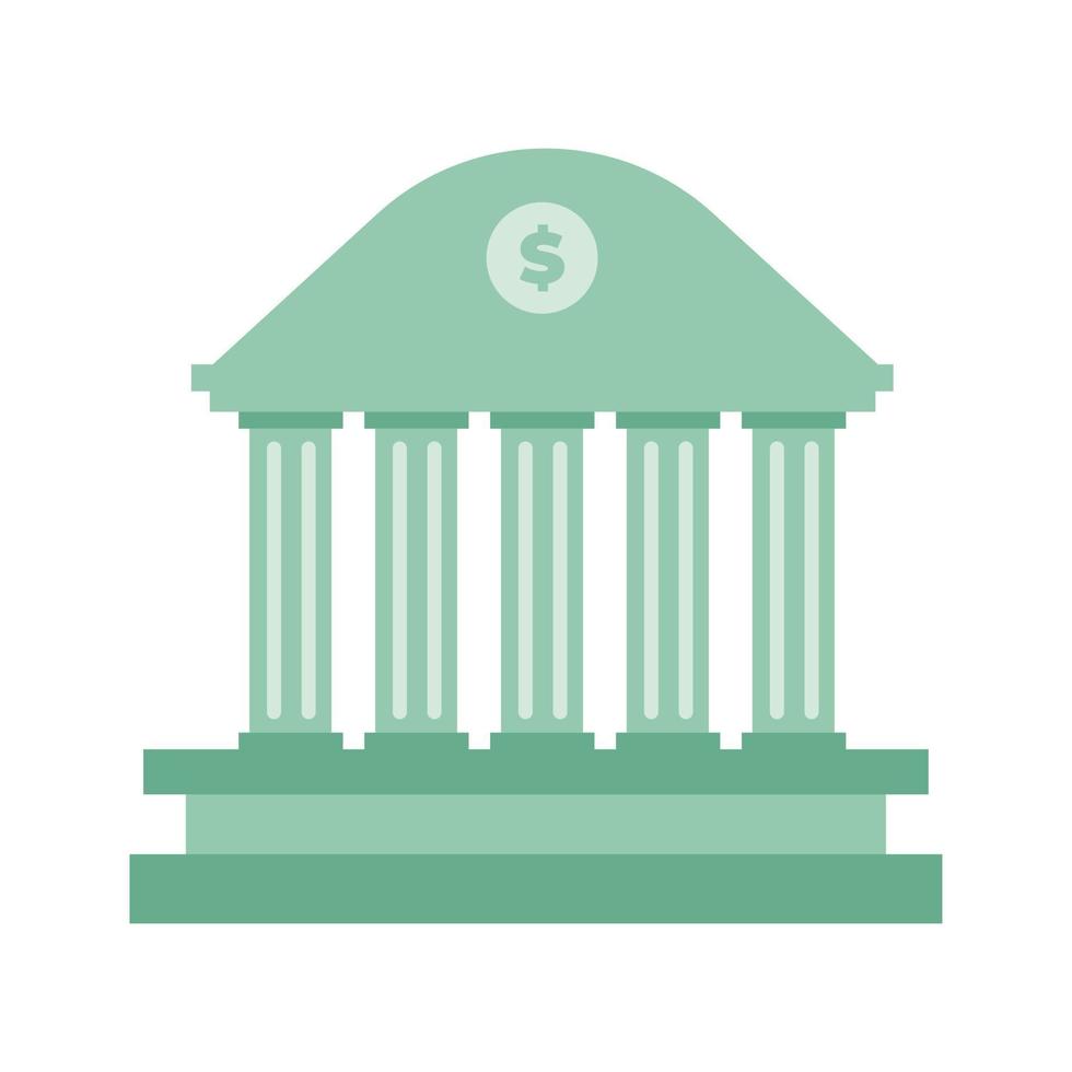 Bank building. Online banking, finance, bank transactions, bank service. 3d vector icon. Cartoon minimal style.
