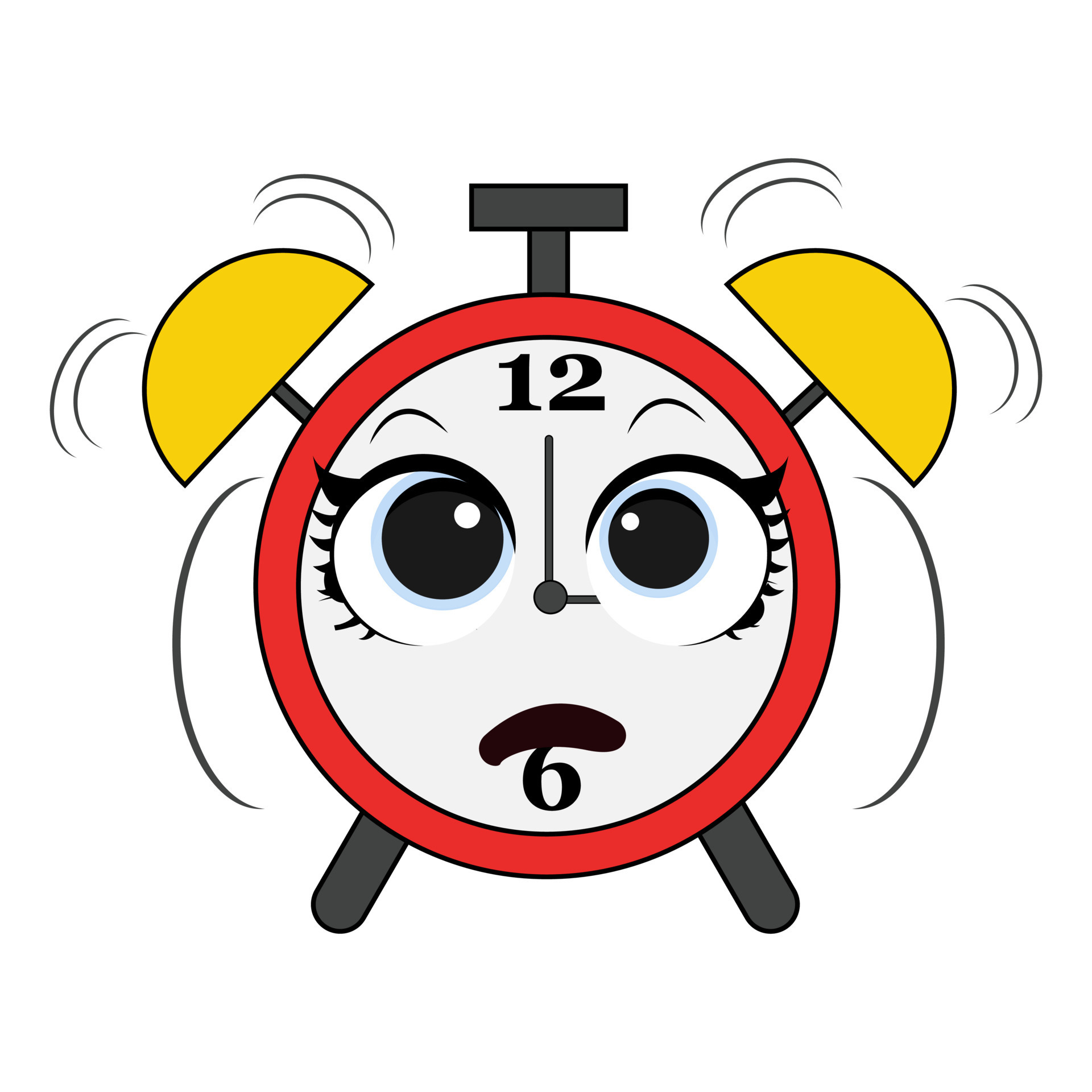 Alarm Clock Red Wake up Time Isolated On Background In Flat Style alarm-clock-red-wake-up-time-isolated-on-background-in-flat-style