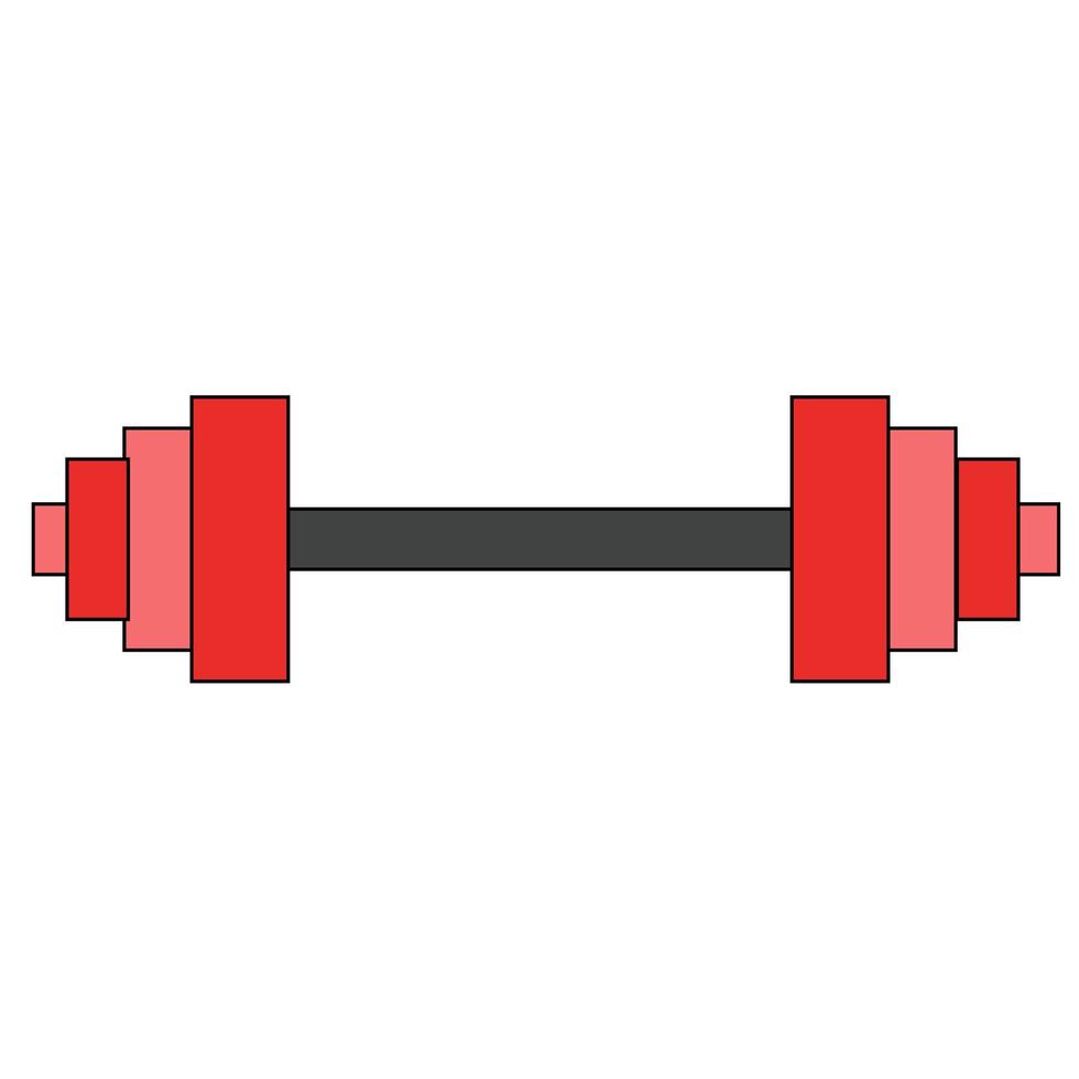 icon of dumbbell in doodle style isolated on white background vector