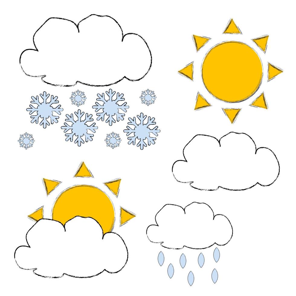 set of weather vector illustration