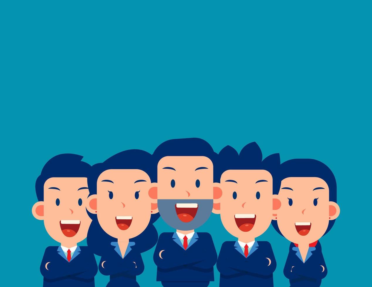 Business and office employees. Business team concept. Vector illustration in cartoon style