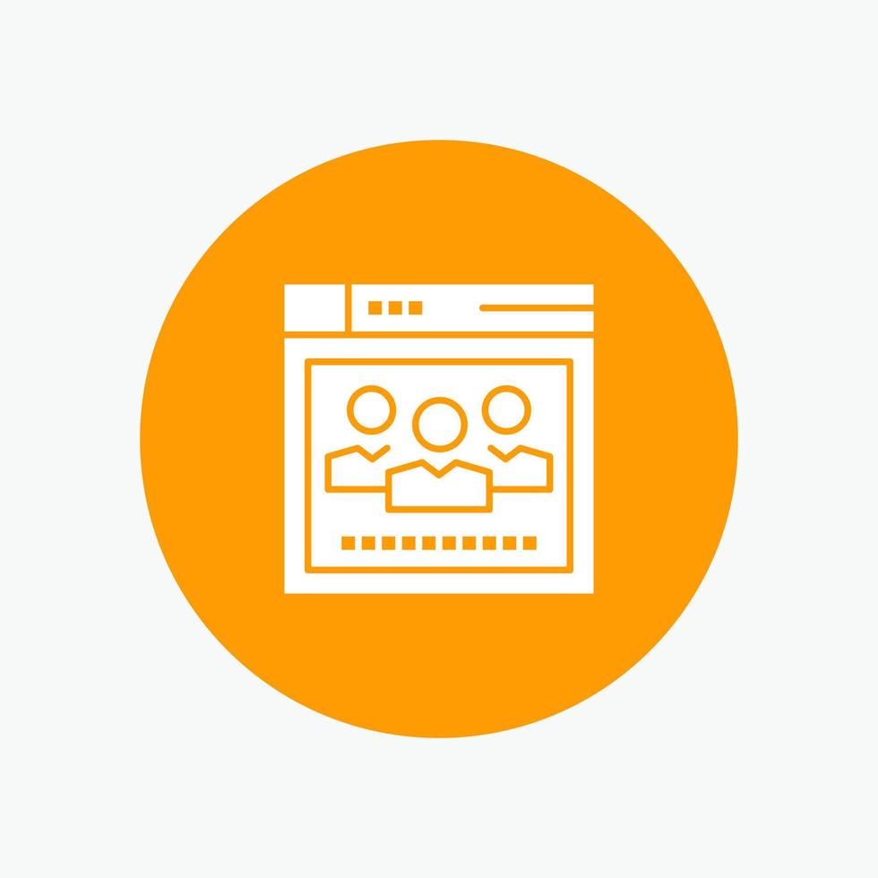 Browser Network Web Education white glyph icon vector