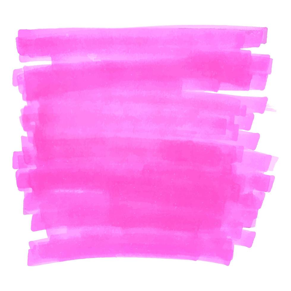 Hand drawn dry brush strokes in pink color. Vector color texture drawn with felt pen.