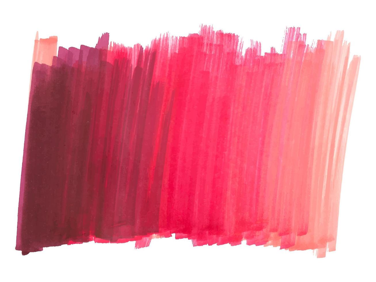 Hand drawn dry brush strokes in red and pink color. Vector color texture drawn with felt pen.