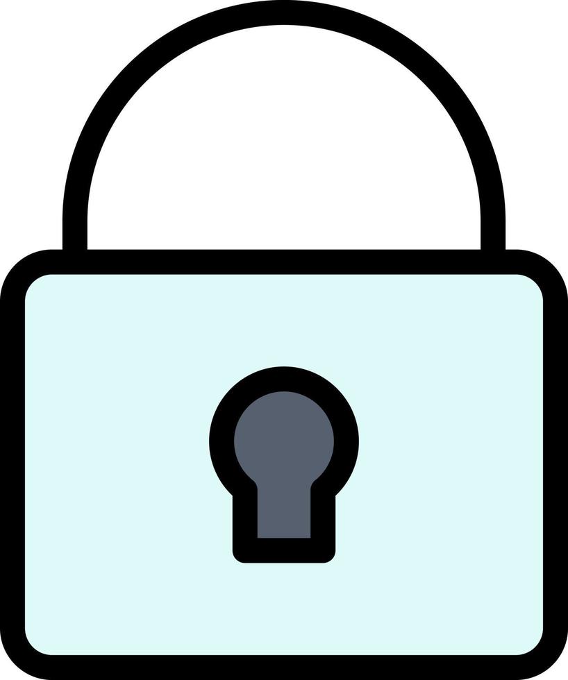 Lock Security Locked Login Business Logo Template Flat Color vector