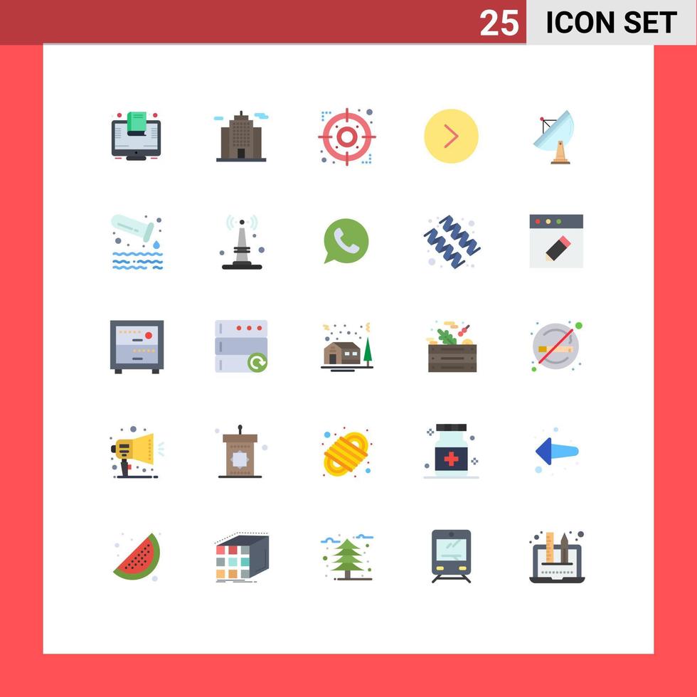 25 Creative Icons Modern Signs and Symbols of radar satellite arrow right arrow Editable Vector Design Elements