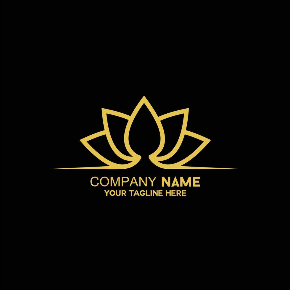 lotus flower logo for salon and spa vector