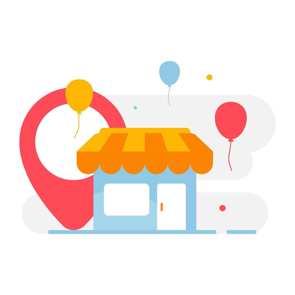 grand opening, open store in new location concept illustration flat design vector eps10. modern graphic element for landing page, empty state ui, infographic, icon