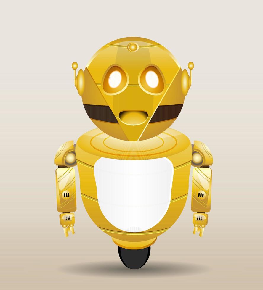 yellow old vintage robot in vintage color detail 14905344 Vector Art at