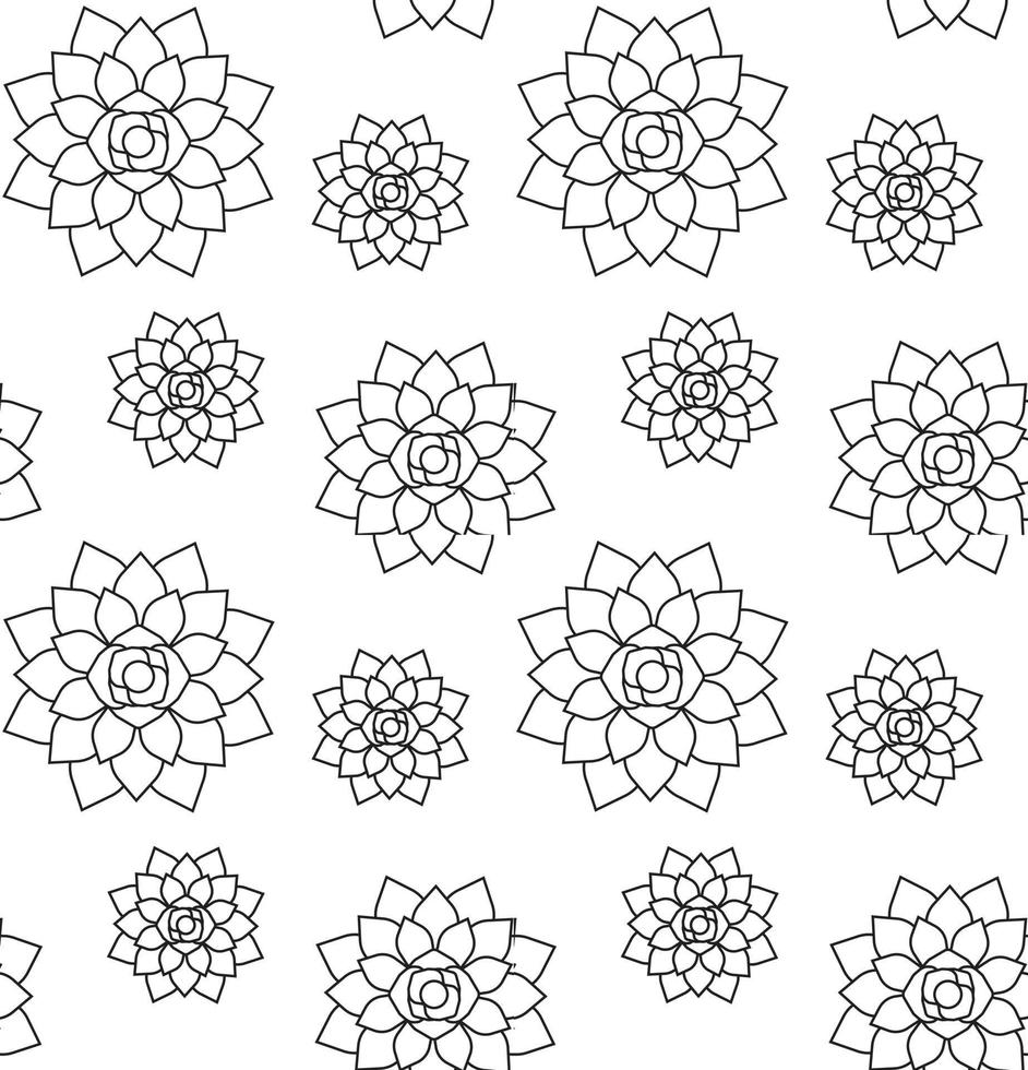 Seamless pattern of flowers vector