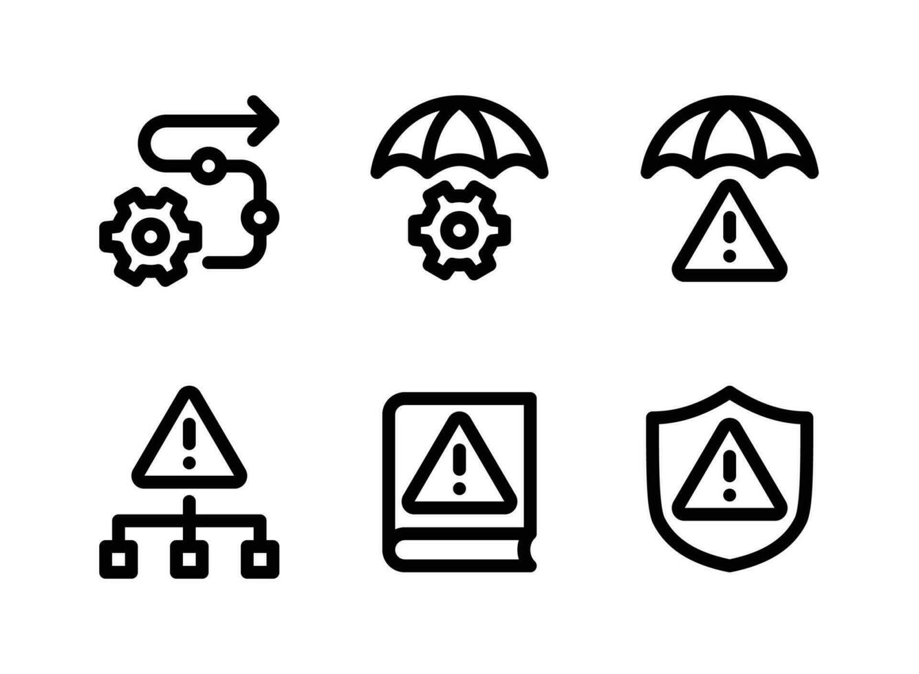 Simple Set of Crisis Management Vector Line Icons