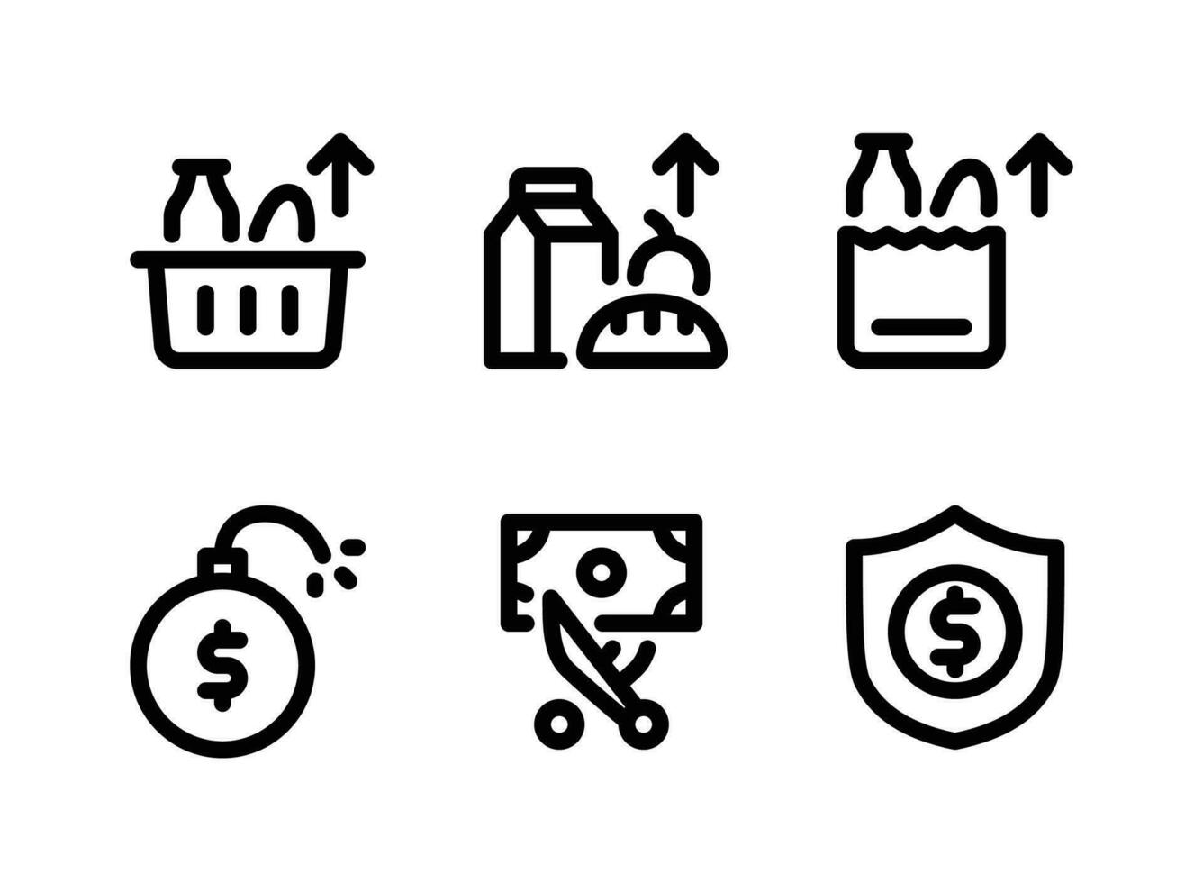 Simple Set of Market Economy Related Vector Line Icons