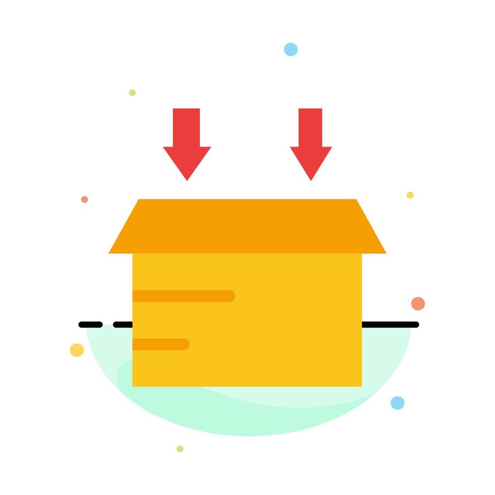 Box Logistic Open Abstract Flat Color Icon Template vector