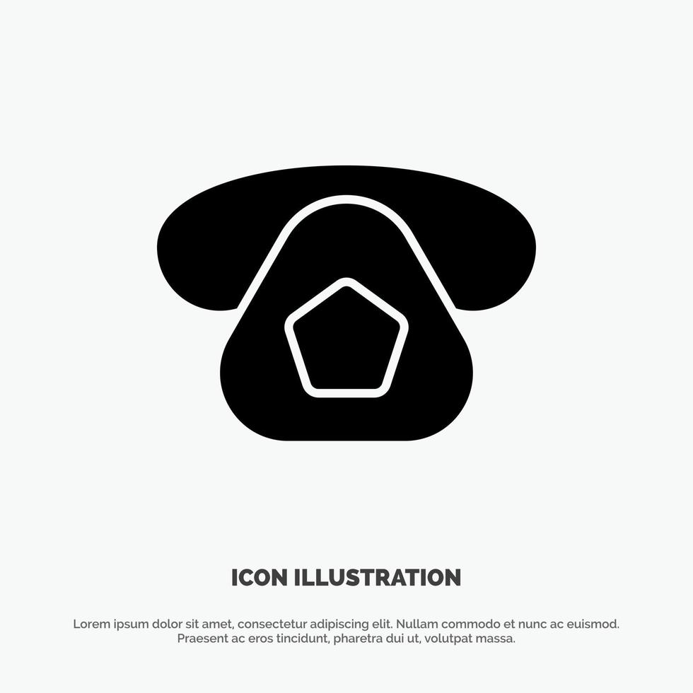 Mobile Call Telephone Phone solid Glyph Icon vector