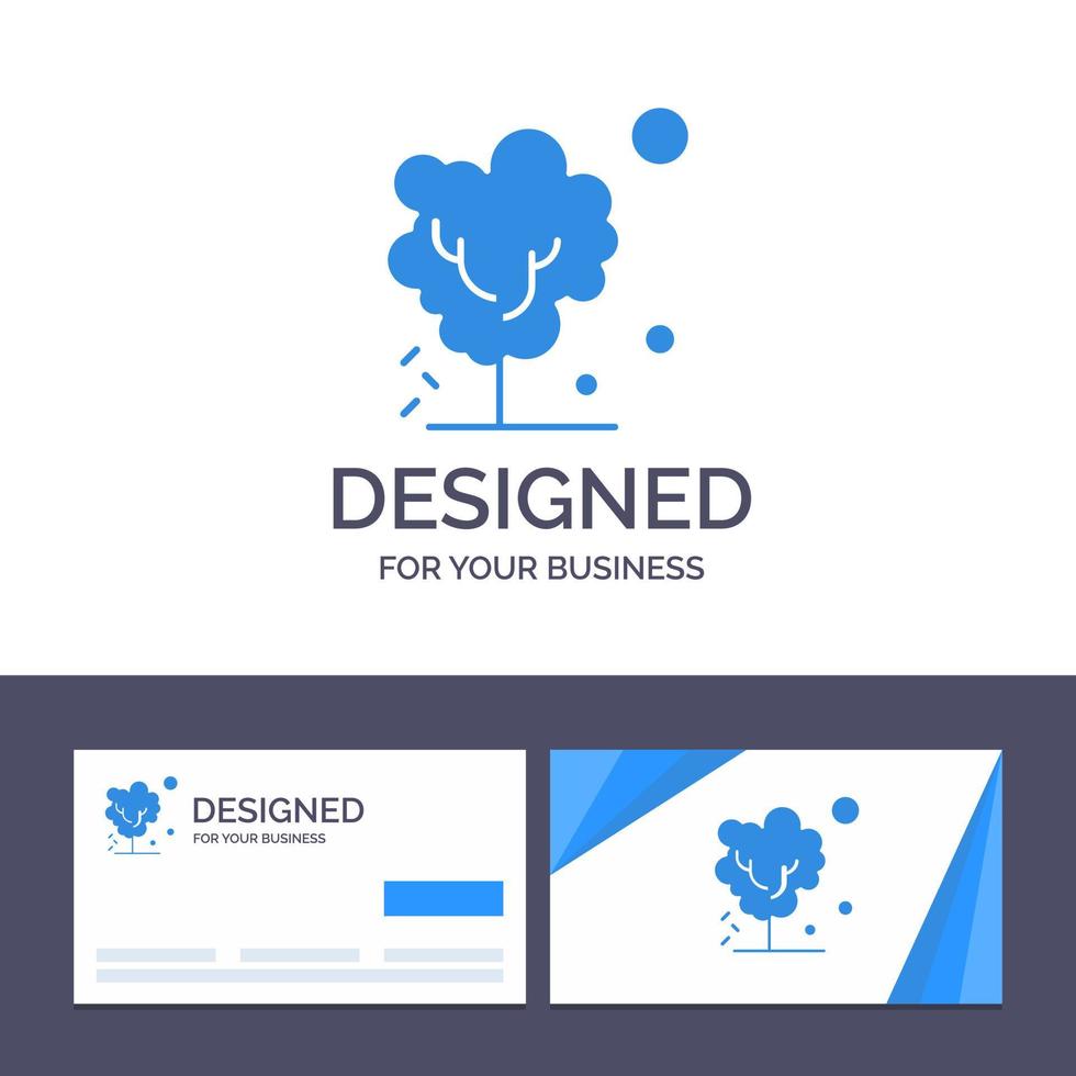 Creative Business Card and Logo template Dry Global Soil Tree Warming Vector Illustration