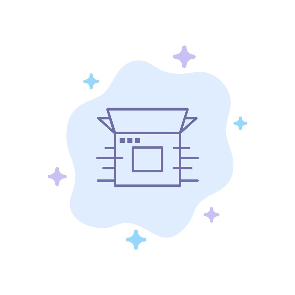 Product Release Business Modern Product Release Blue Icon on Abstract Cloud Background vector