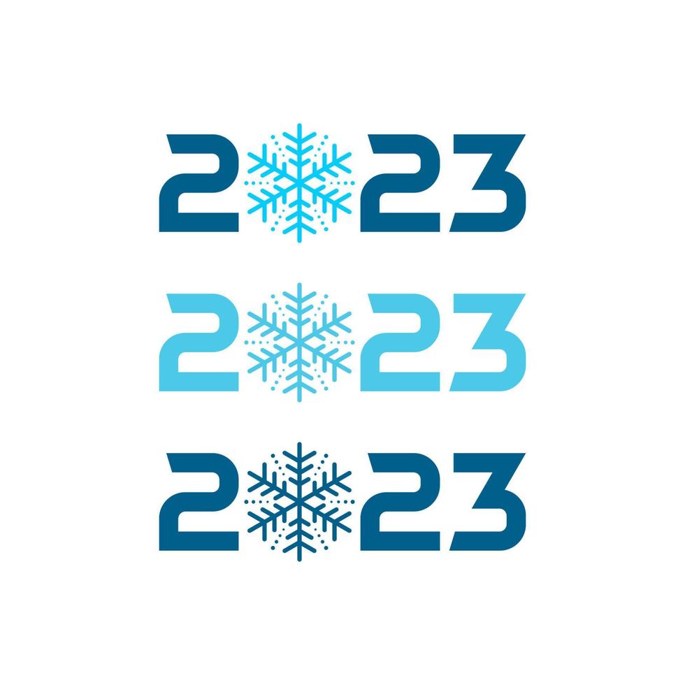 2023 Winter logo template, Winter 2023 logo design vector