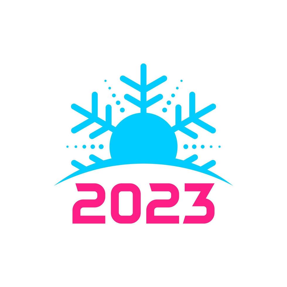 2023 Winter logo template, Winter 2023 logo design vector