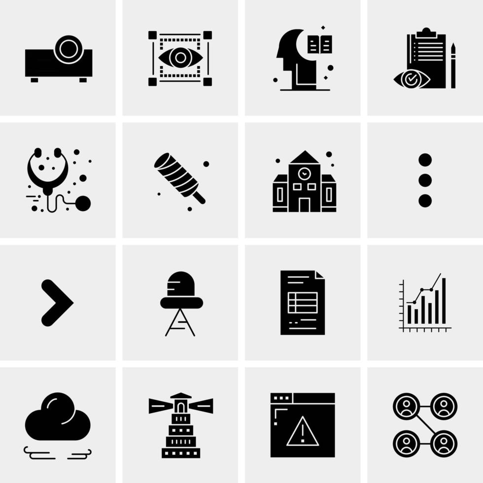 16 Universal Business Icons Vector Creative Icon Illustration to use in web and Mobile Related project