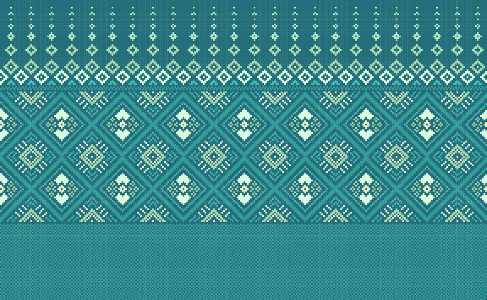 Geometric ethnic pattern, Vector embroidery pixcel background, Pixel seamless pattern style