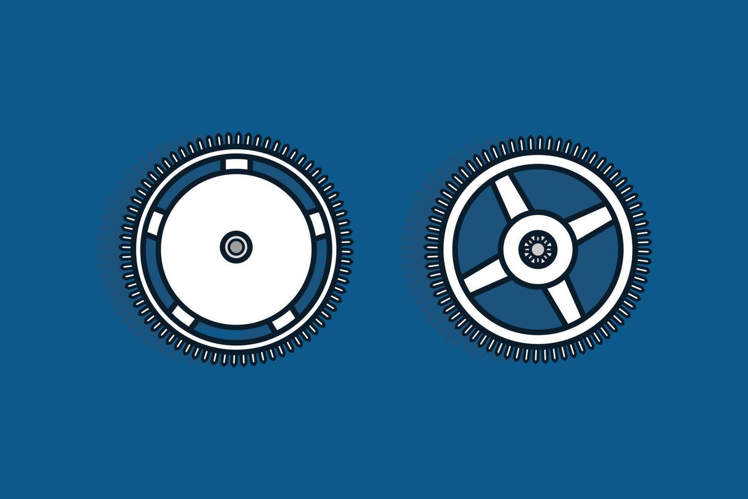 Metal Gears and cogs vector illustration. Mechanism wheels icon concept. Cars auto, gears, wheels symbol logo design.