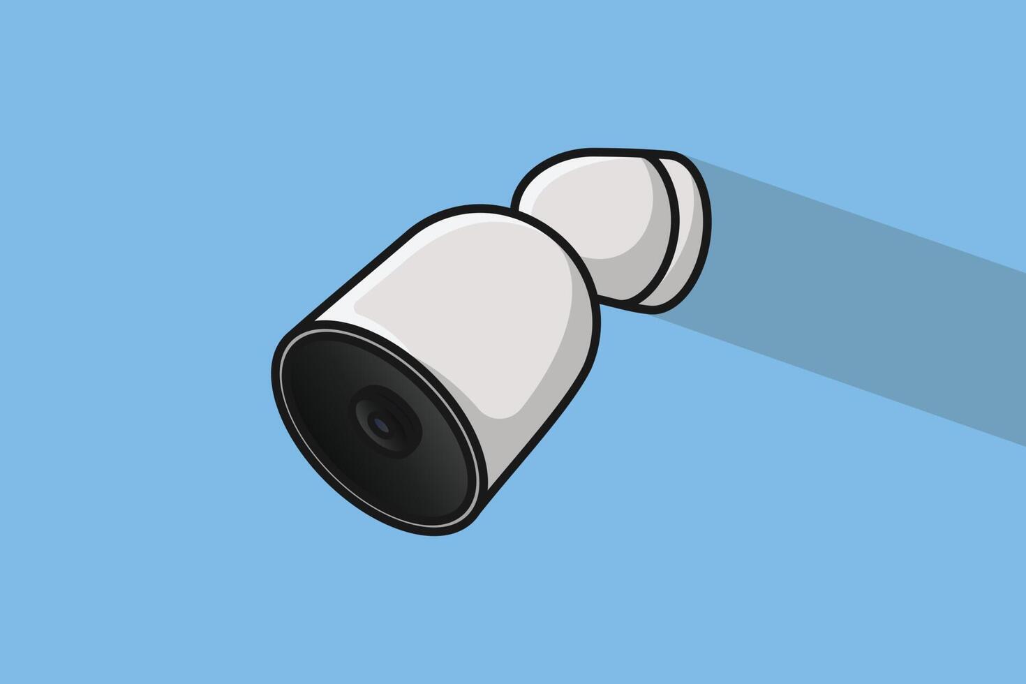 City Camera surveillance system vector illustration. Science and technology objects icon concept. Home security mount CCTV camera vector design.