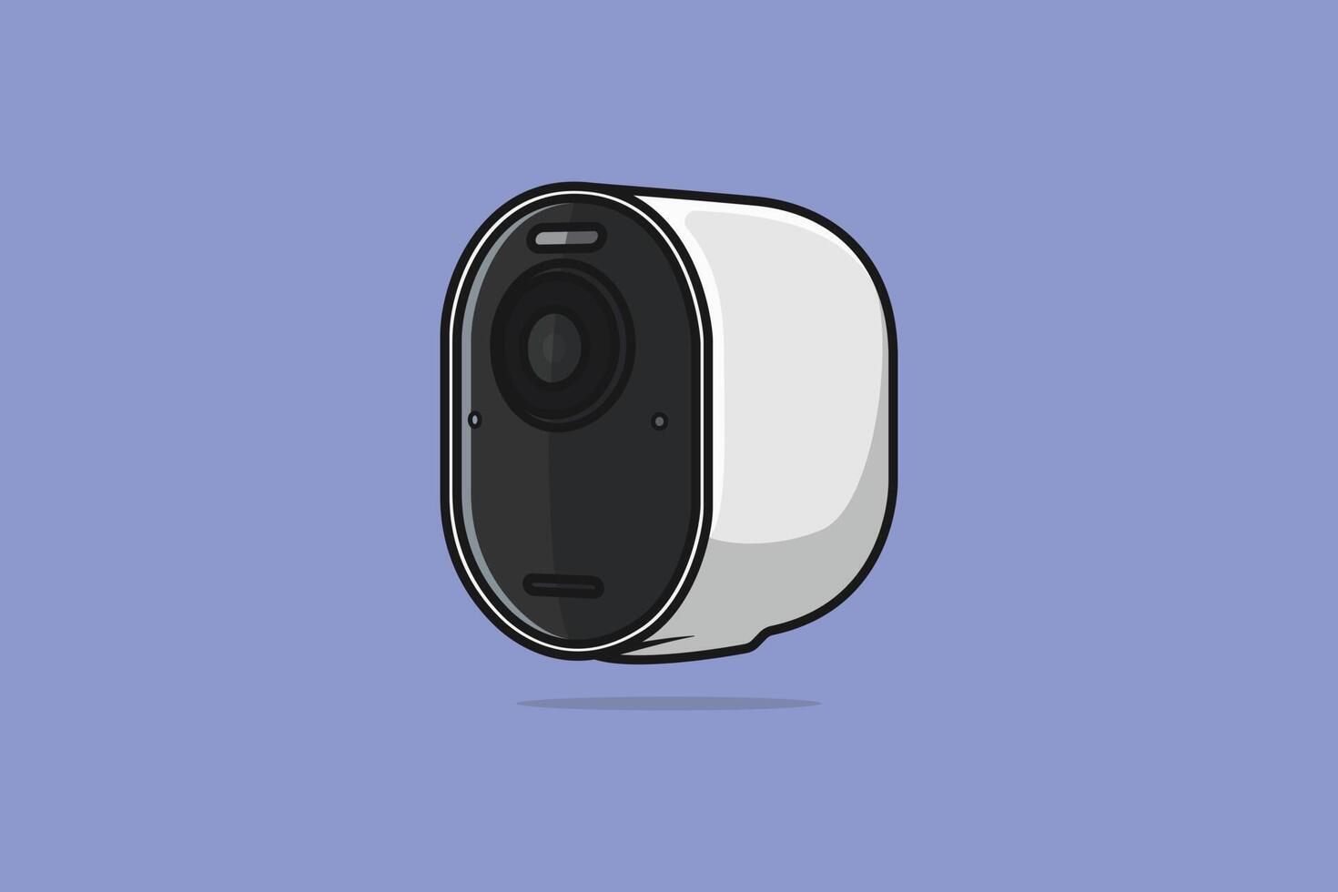 Round Shape Security Camera system vector illustration. Science and technology objects icon concept. City security mount CCTV camera vector design. Airport security camera icon design.