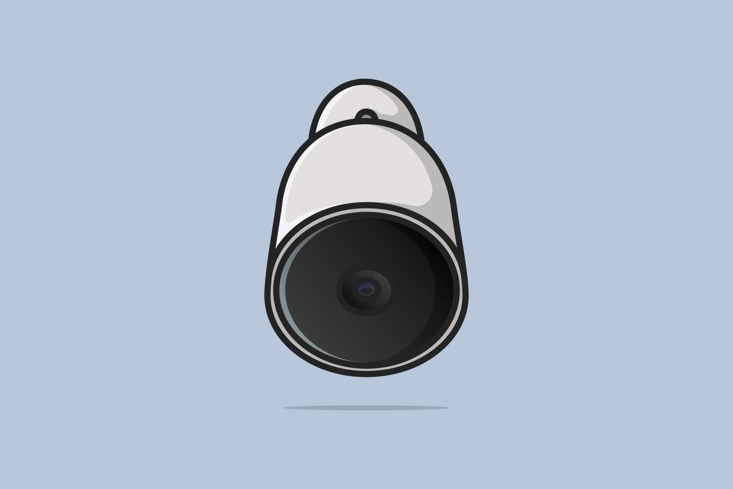 Ilustración de vector de sistema de vigilancia de cámara de ciudad. concepto de icono de objetos de ciencia y tecnología. diseño de vector de cámara cctv de montaje de seguridad en el hogar.