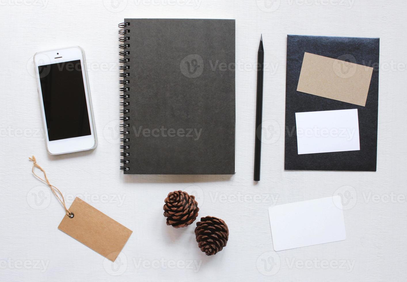 Stationery and identity mock up set with modern style photo