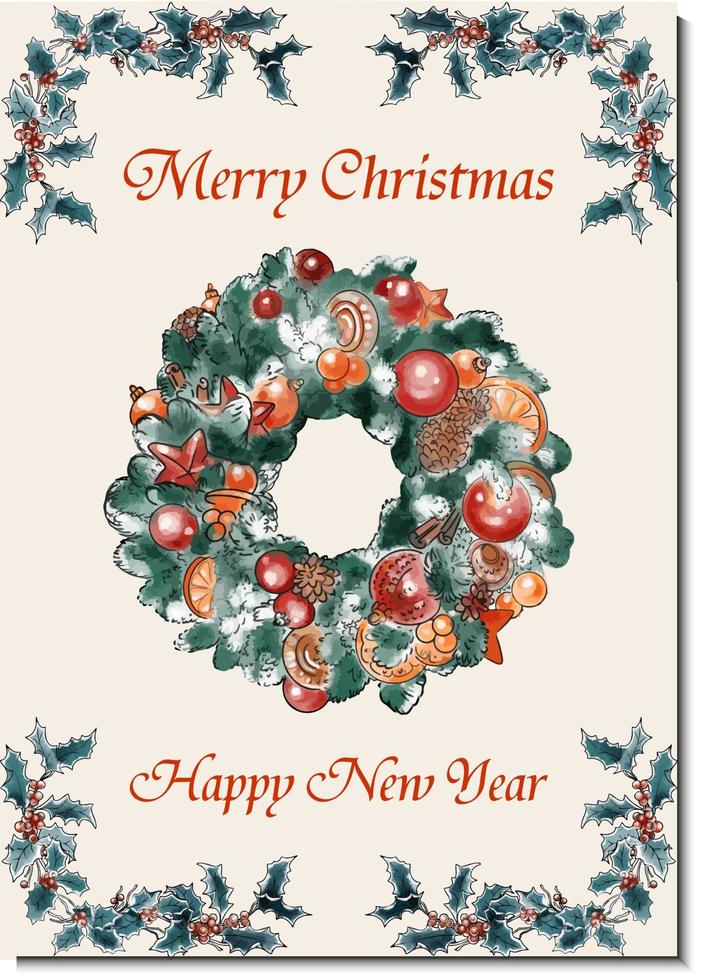 Holiday cards with winter foliage. Versatile Christmas templates with girl, bunny, floral background and frame with copy space and greetings. vector