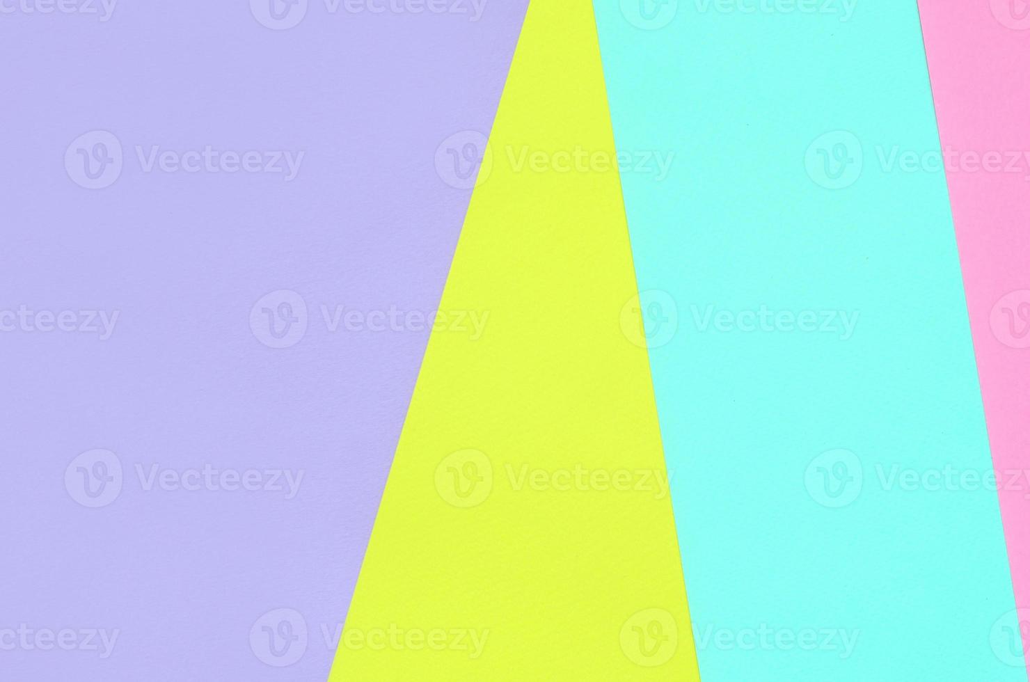 Texture background of fashion pastel colors. Pink, violet, yellow and blue geometric pattern papers. minimal abstract photo