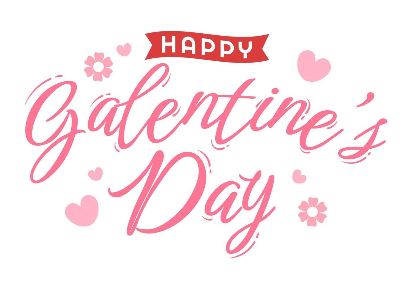 Happy Galentine's Day on February 13th with Celebrating Women Friendship for Their Freedom in Flat Cartoon Hand Drawn Template Illustration vector