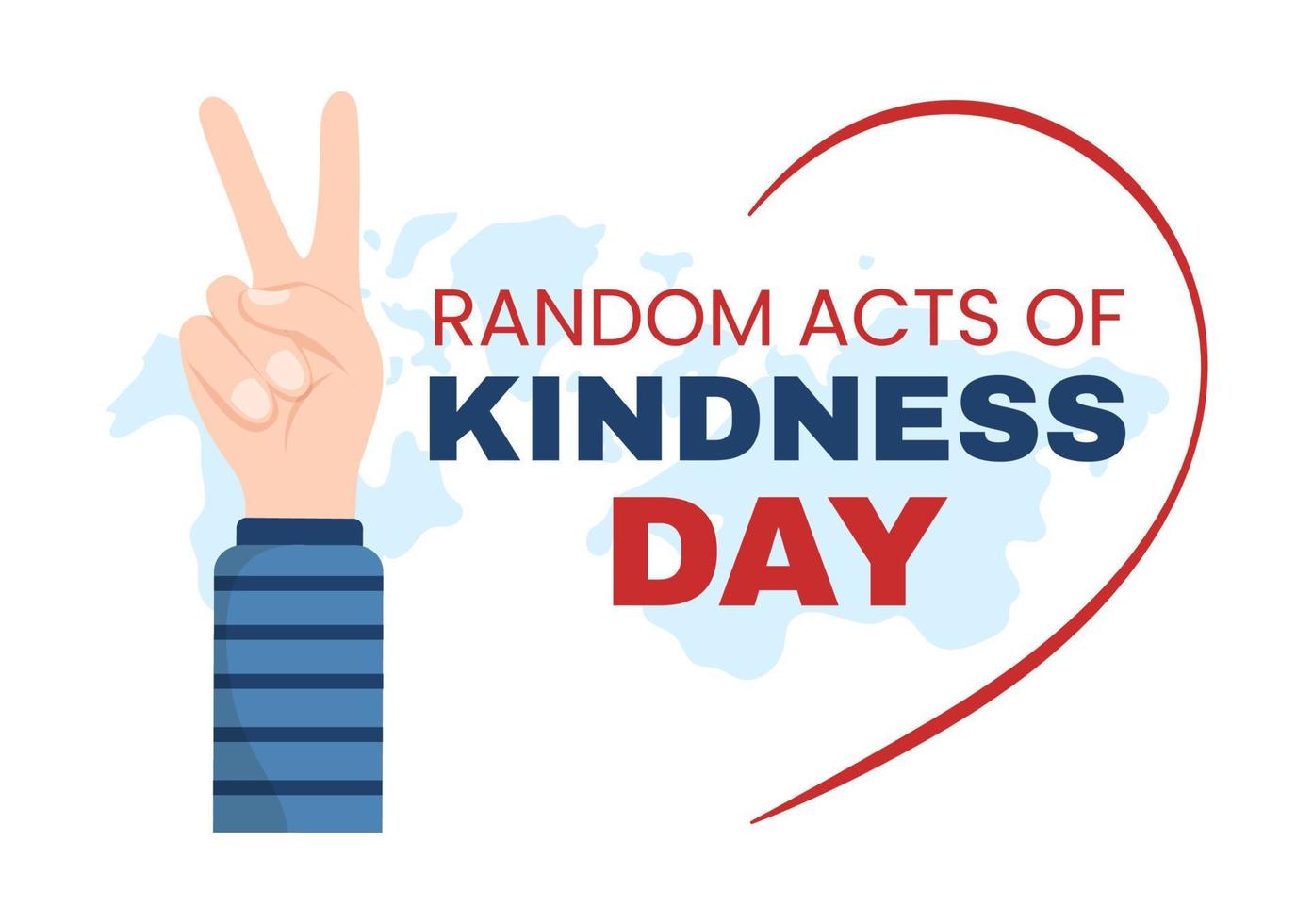 Random Acts of Kindness on February 17th Various Small Actions to Give Happiness in Flat Cartoon Hand Drawn Template Illustration vector