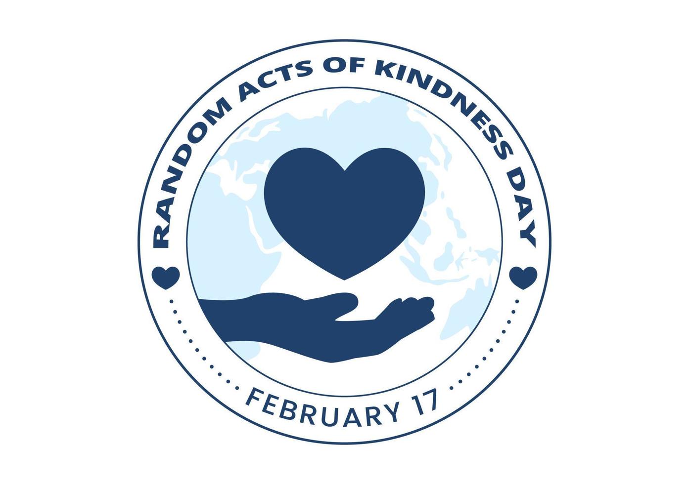 Random Acts of Kindness on February 17th Various Small Actions to Give Happiness in Flat Cartoon Hand Drawn Template Illustration vector