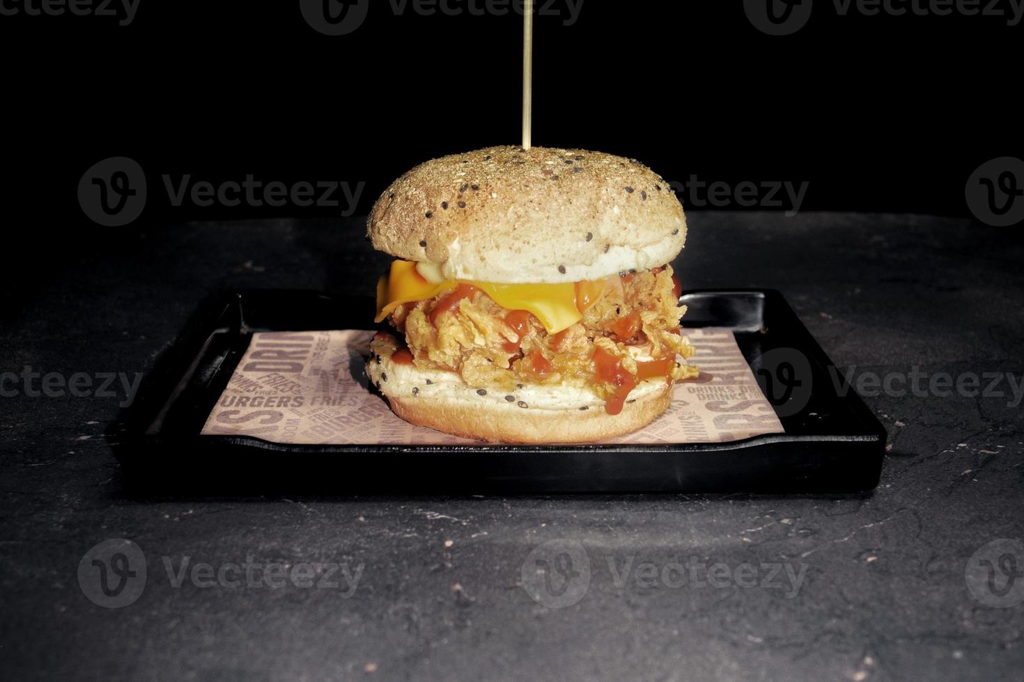 Crispy Ginger Burger. Location - Bogura, Bangladesh. Date - 24 November 2022 photo