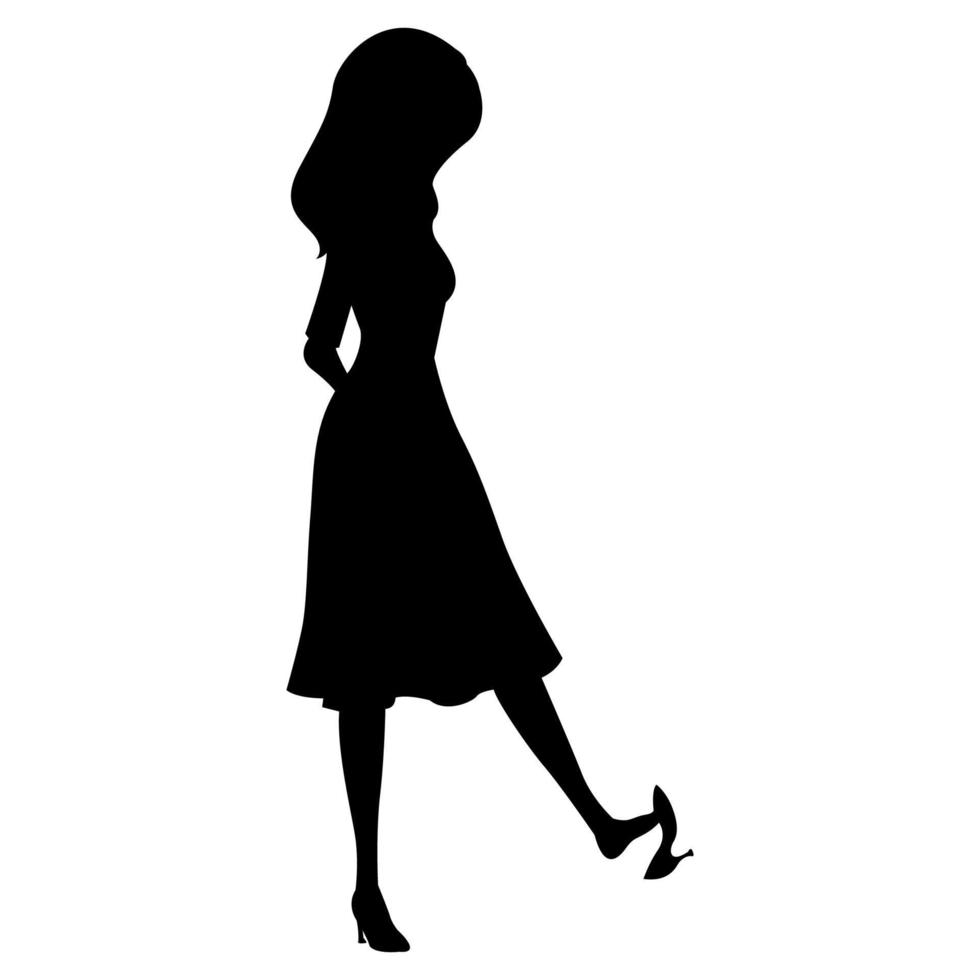 Simple character silhouette design vector