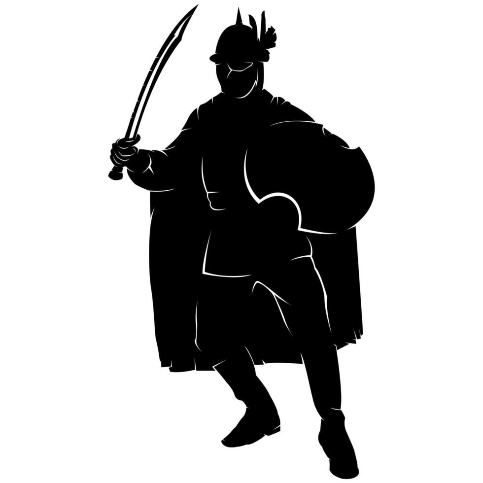 Simple character silhouette design vector