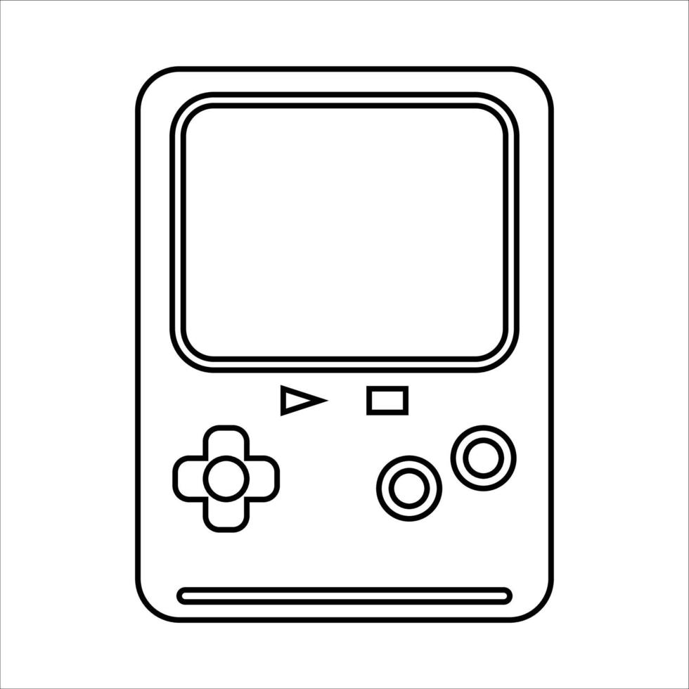 simple gameboy icon vector